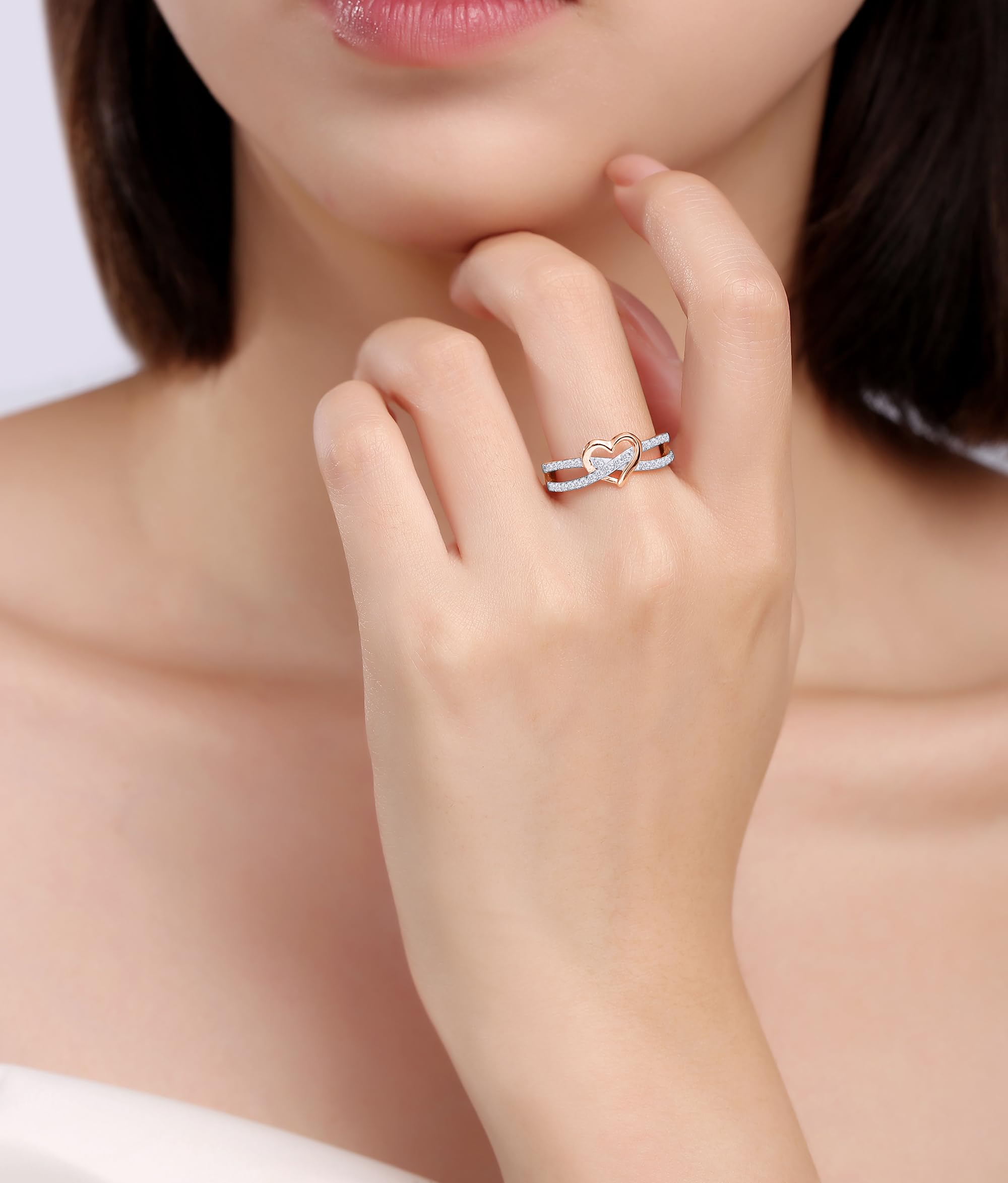 Infinity Heart Promise Lab Grown Diamond Ring