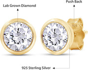 5MM Solitaire Lab Grown Diamond Stud Earrings