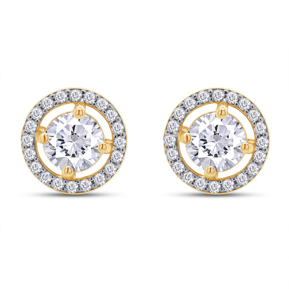 
                      
                        1.20 Carat Round Cut Lab Created Moissanite Diamond Push Back Halo Stud Earrings In 925 Sterling Silver (1.20 Cttw)
                      
                    