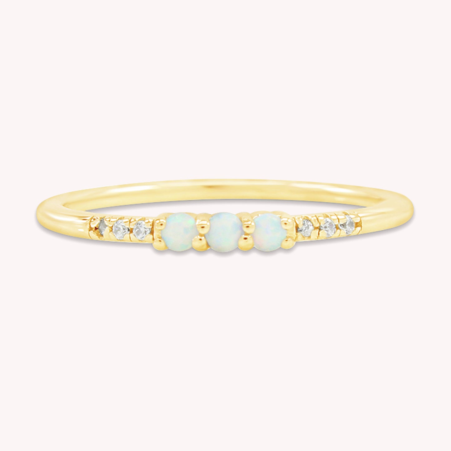 Dev Dainty Stackable Opal Stone Ring