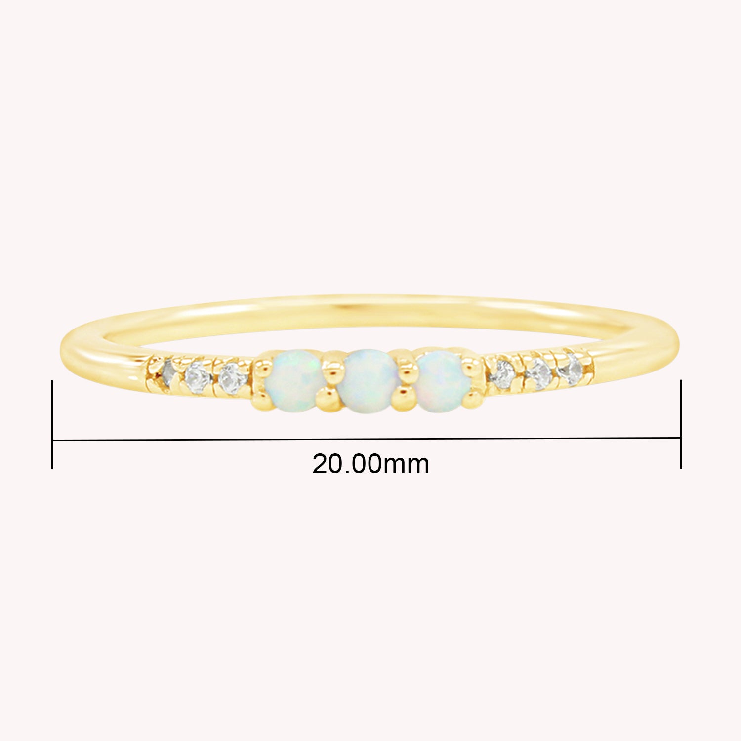 Created Opal Stackable Ring