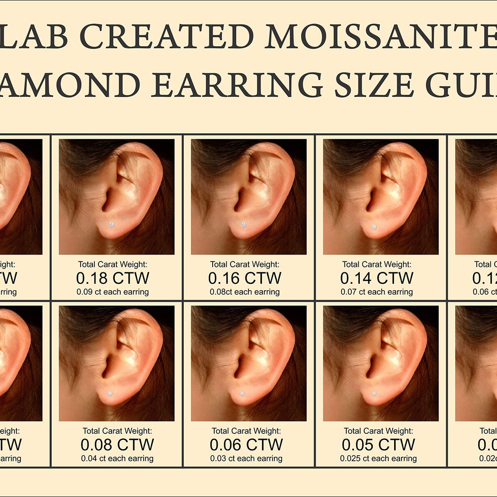 
                      
                        Lab Created Moissanite Diamond Screw Back Stud Earrings In 10K Solid Gold For Women (0.04 Ctw to 0.20 Ctw)
                      
                    