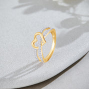 Infinity Heart Promise Moissanite Ring