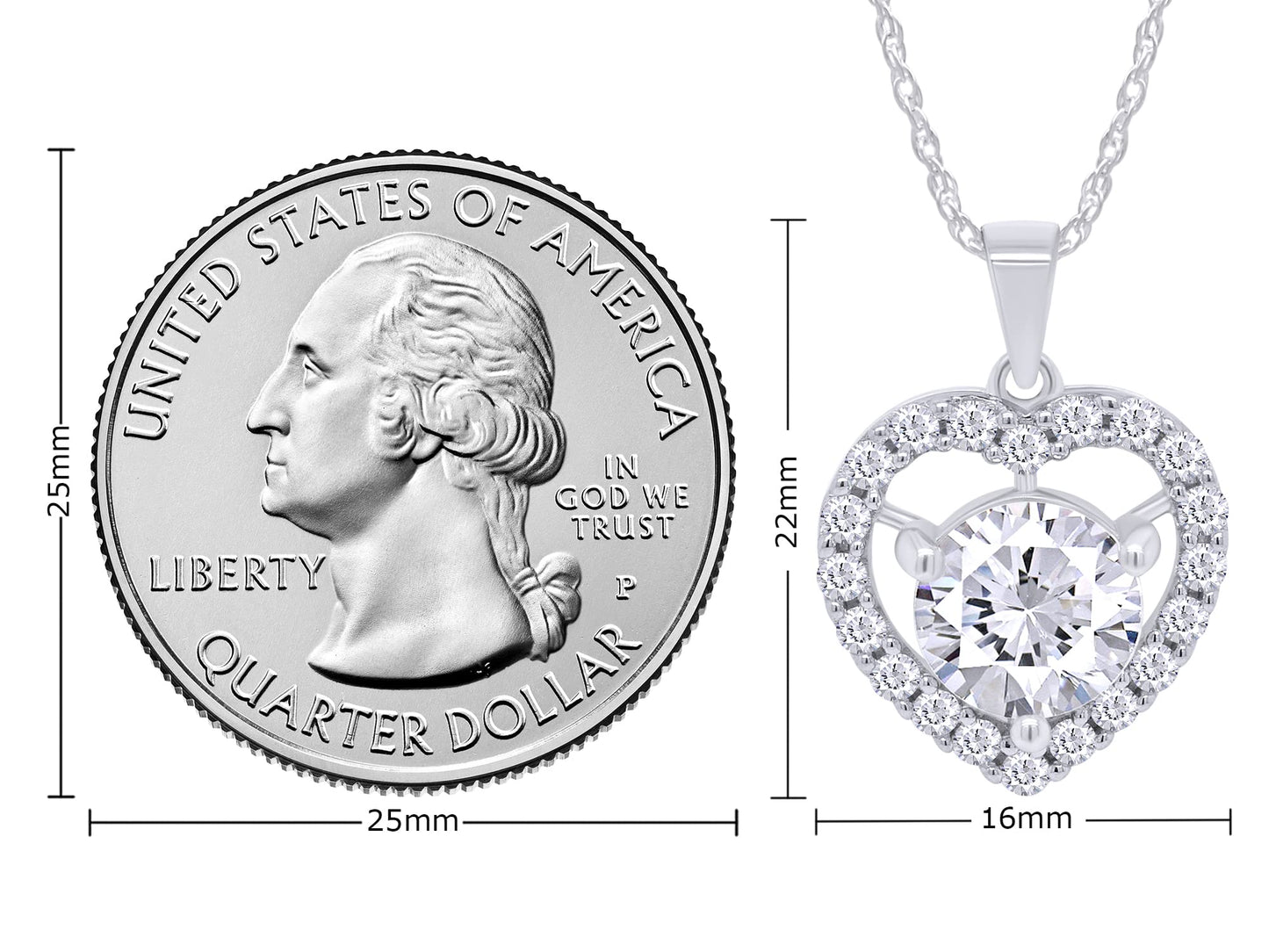 Load image into Gallery viewer, 2 1/2 Carat Lab Created Diamond Moissanite Heart Pendant Necklace In 925 Sterling Silver (2.50 Cttw)
