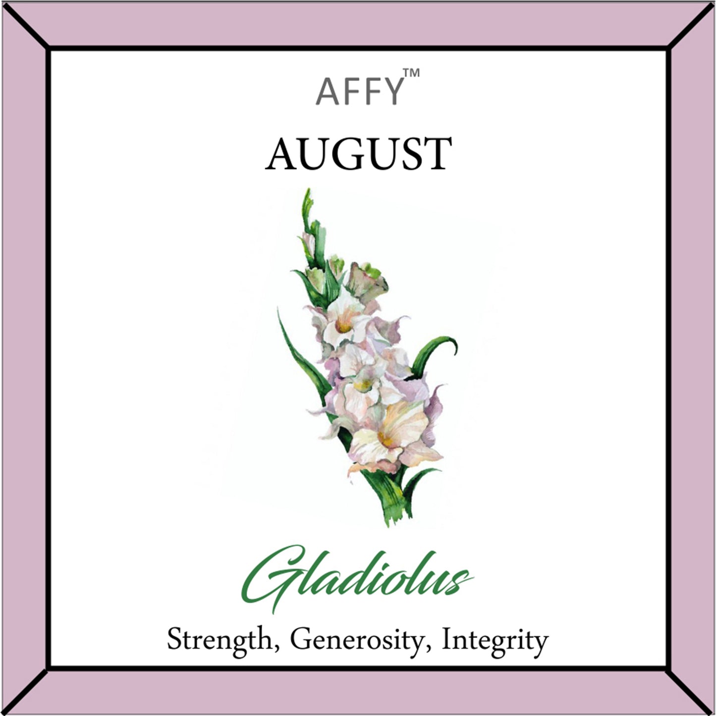 Birth Flower Necklace Engraved Custom Floral Pendant Necklaces In 14k Gold Plated Brass