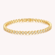 Hexagon Shape Moissanite Tennis Bracelet