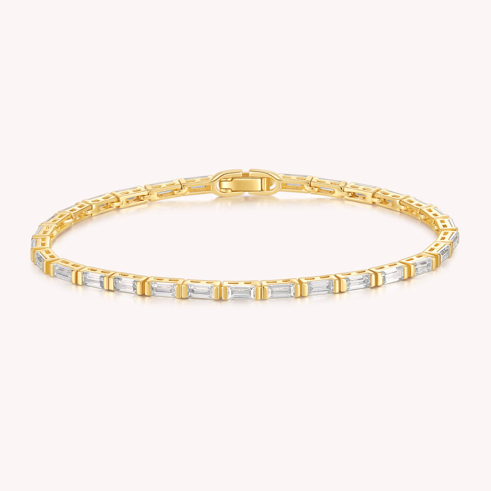 Emerald Cut Moissanite Diamond Bracelet