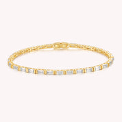 Baguette Cut Tennis Moissanite Bracelet