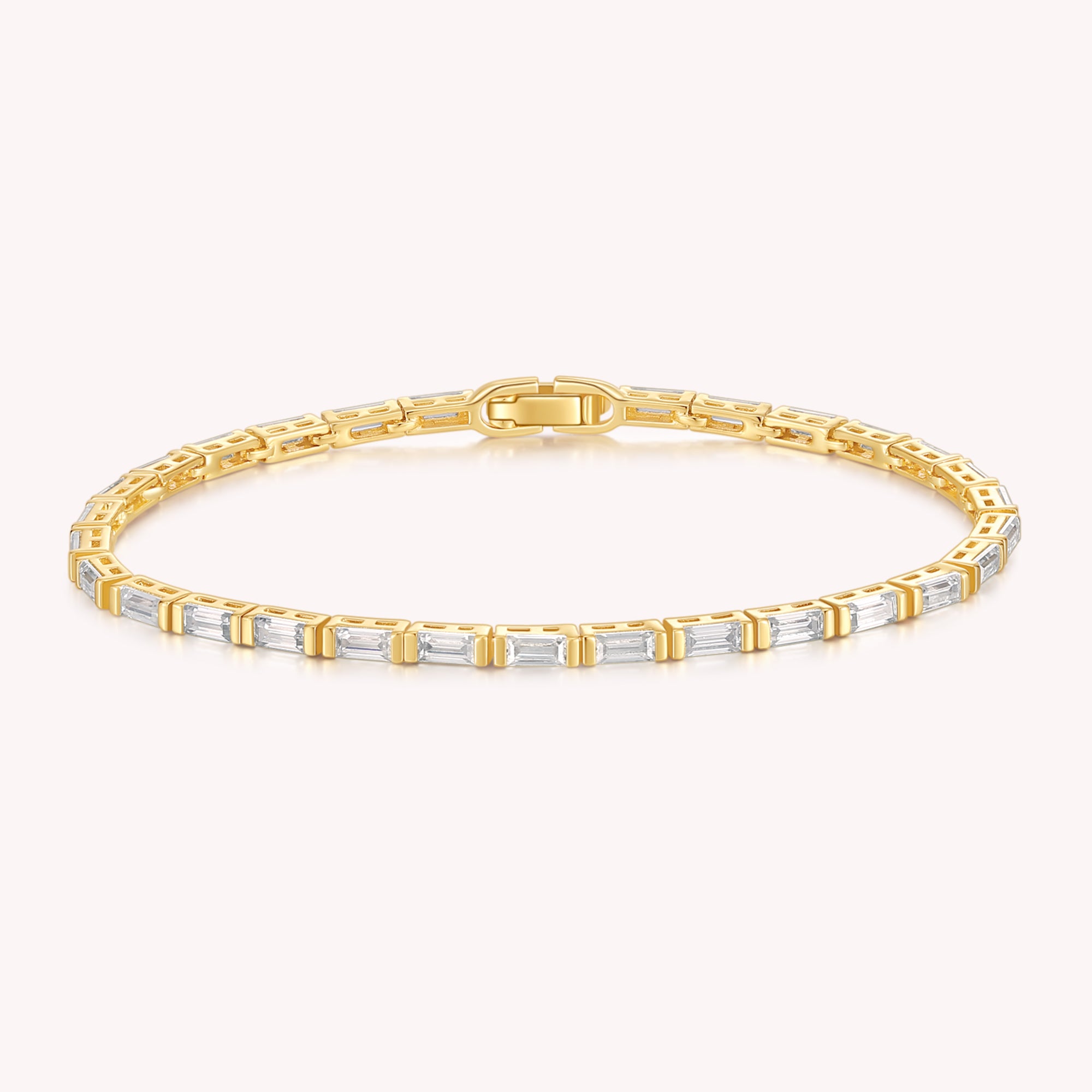 Baguette Cut Tennis Moissanite Bracelet