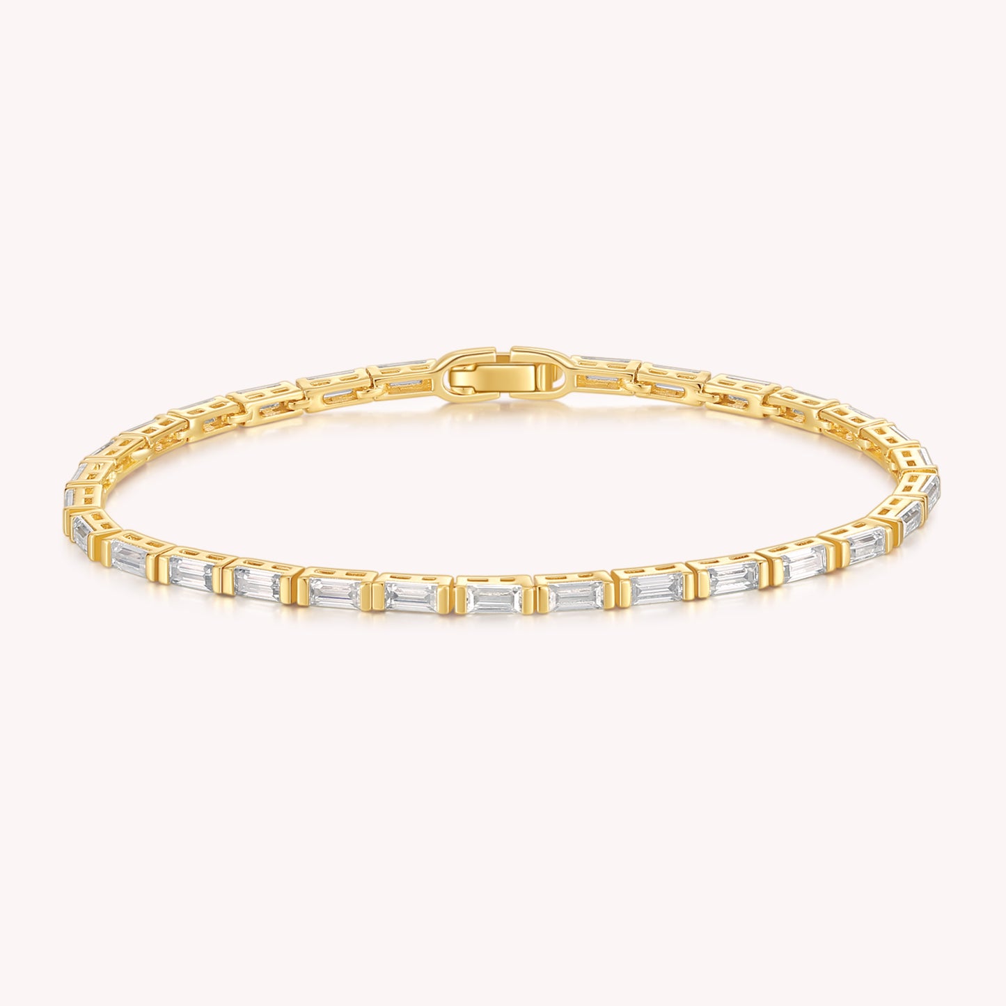 Emerald Cut Moissanite Diamond Bracelet