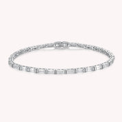 Baguette Cut Tennis Moissanite Bracelet