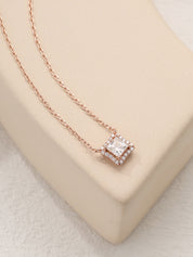 Princess Moissanite Diamond Necklace