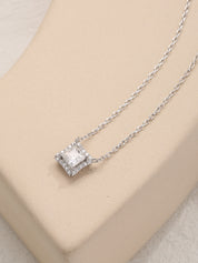 Princess Moissanite Diamond Necklace