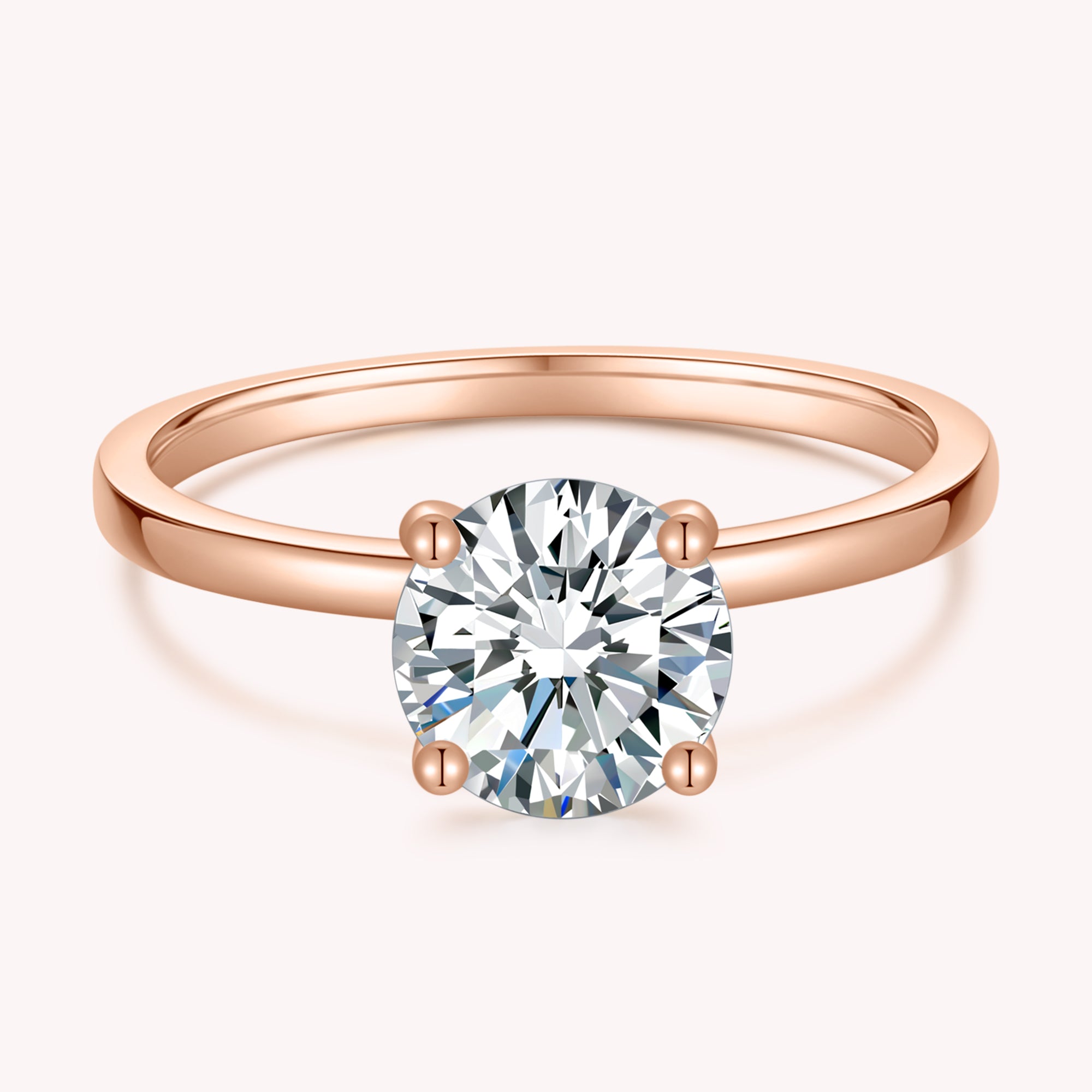 Solitaire Moissanite Diamond Ring