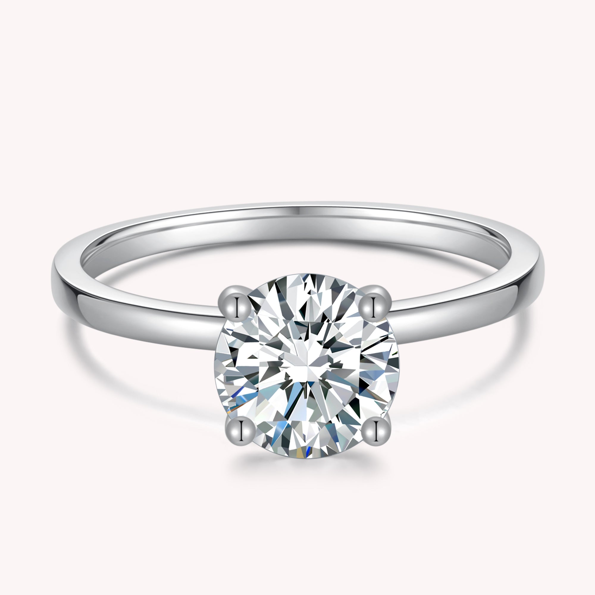 Solitaire Moissanite Diamond Ring