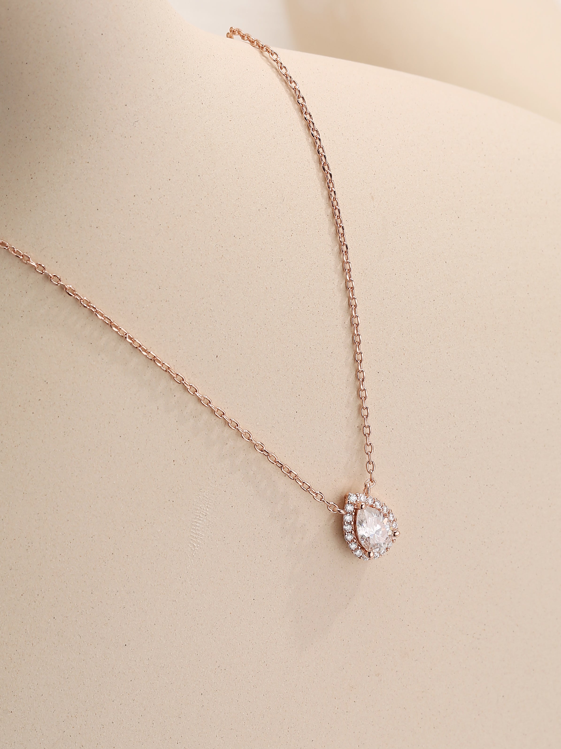 TearDrop Moissanite Diamond Necklace