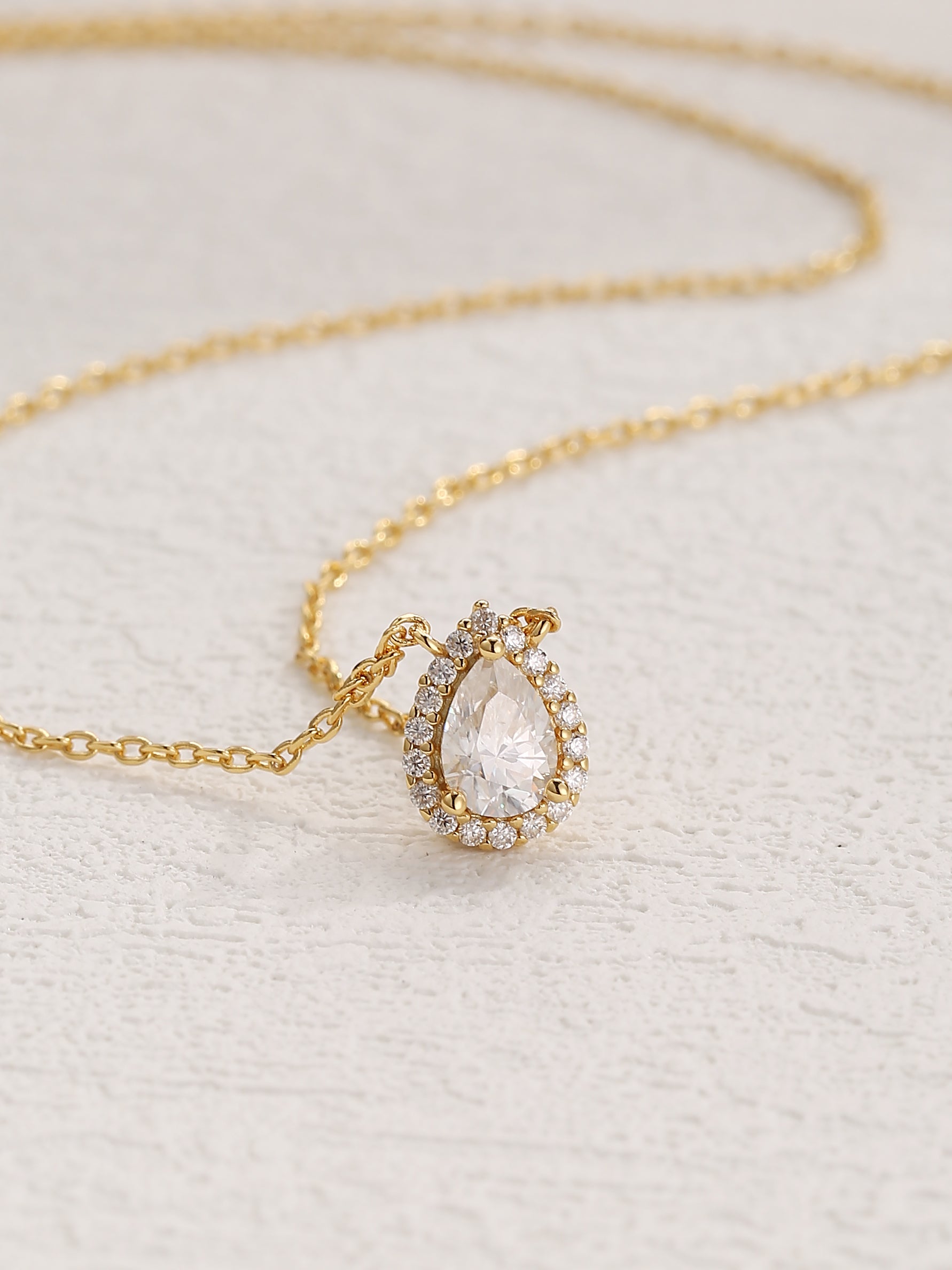 TearDrop Moissanite Diamond Necklace