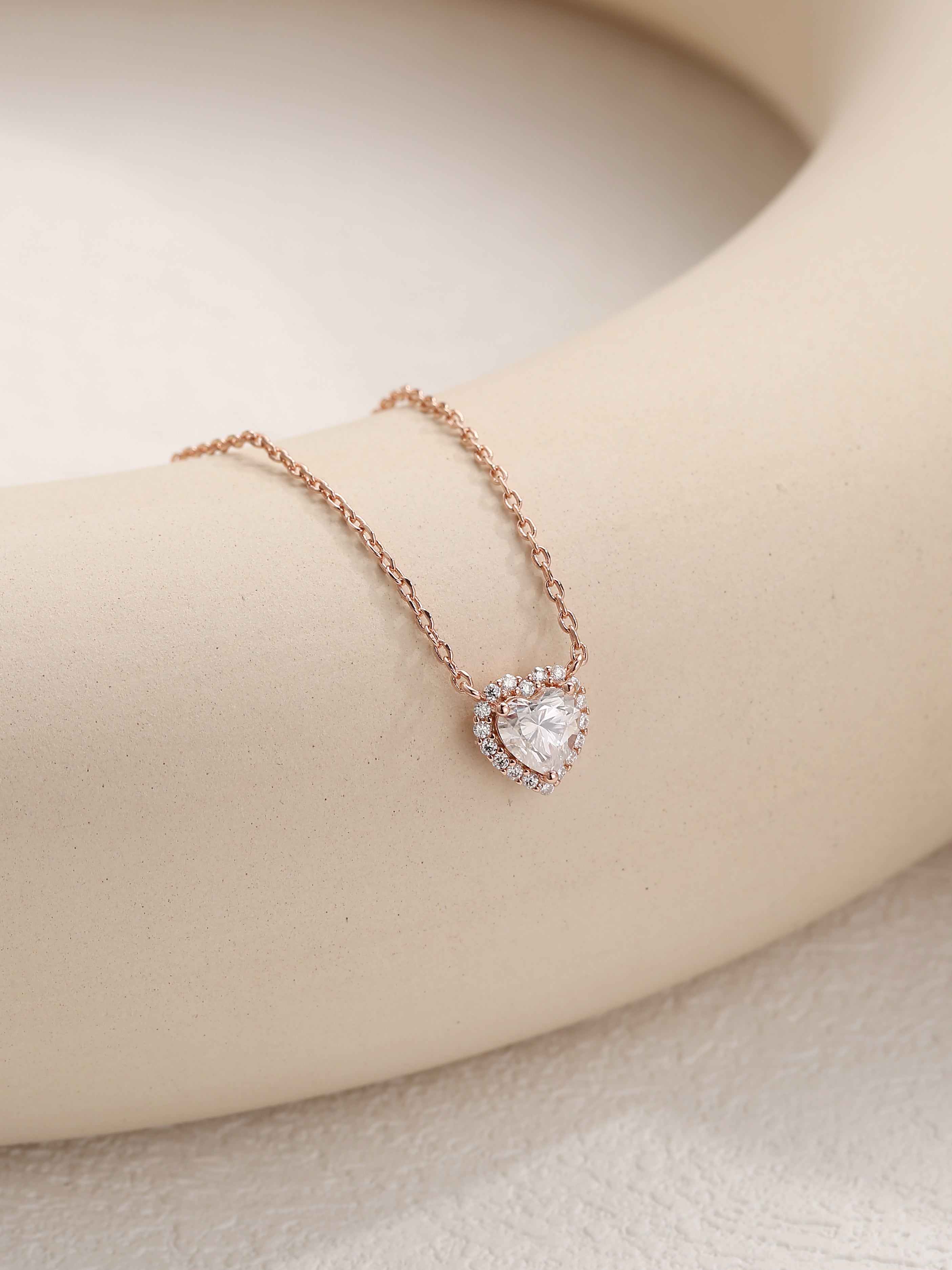 Heart Moissanite Diamond Necklace