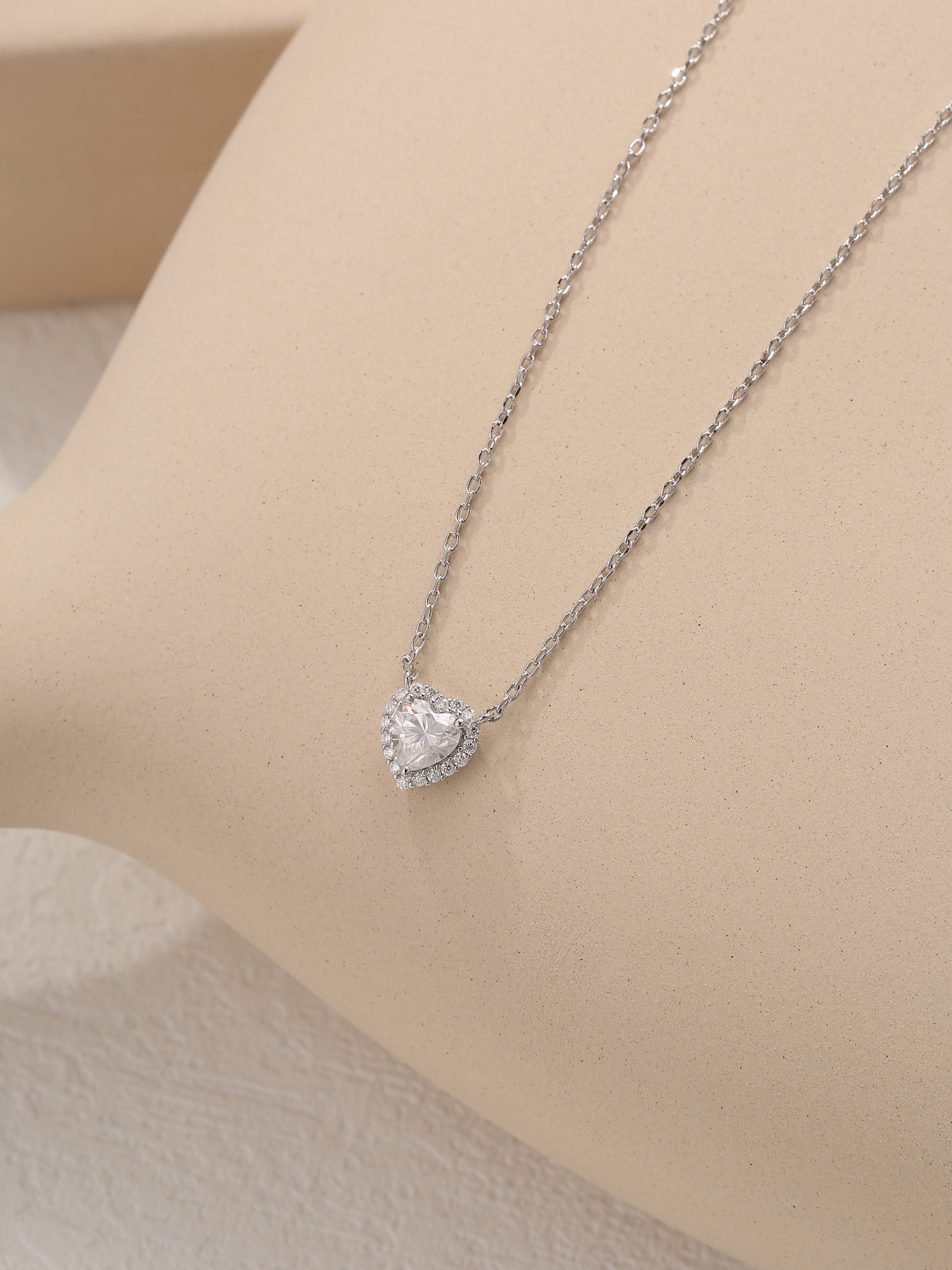 Heart Moissanite Diamond Necklace