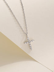 Cross Moissanite Diamond Necklace