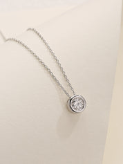 Bezel Set Solitaire Diamond Necklace