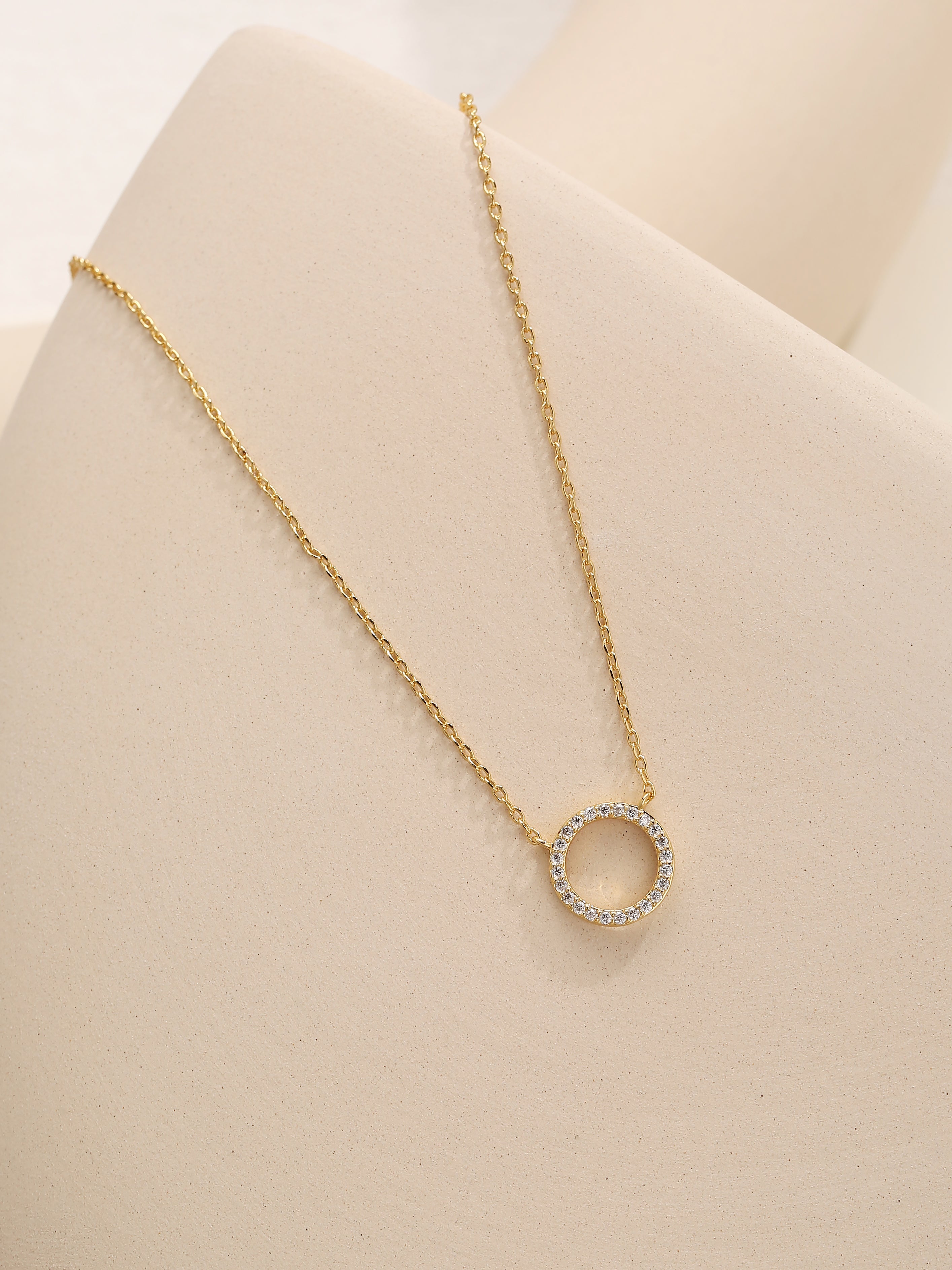 Circle Lab Grown Diamond Pendant Necklace