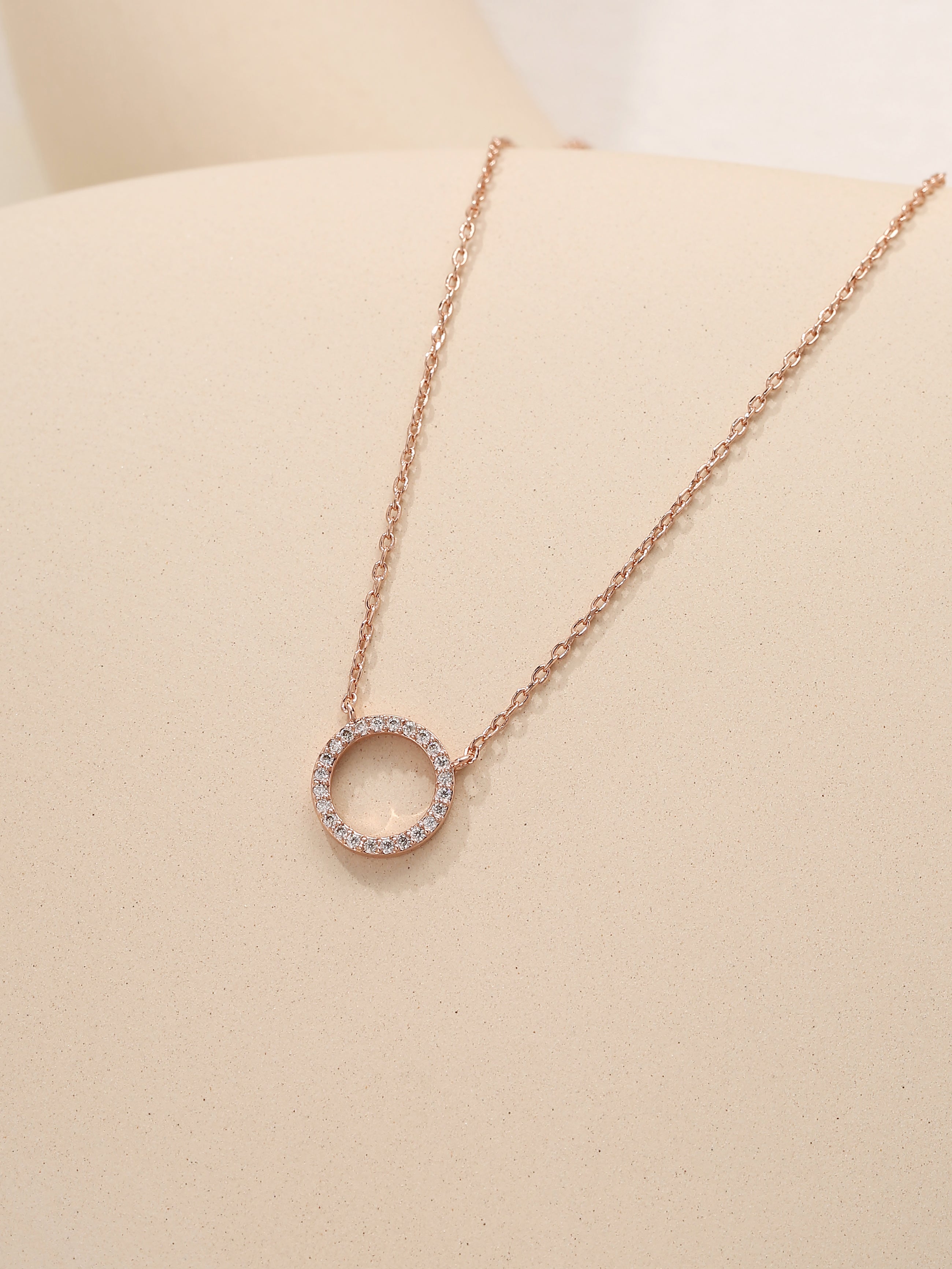 Circle Lab Grown Diamond Pendant Necklace