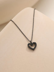 Open Heart Moissanite Diamond Necklace