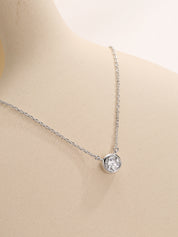 Bezel Set Solitaire Diamond Necklace