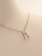 AFFY Moissanite Diamond Alphabet's Letter's Necklaces