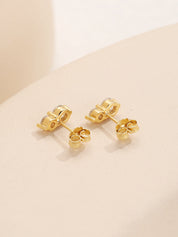 Double Diamond Stud Earrings