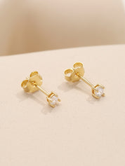 Elegant Moissanite Diamond Stud Earrings