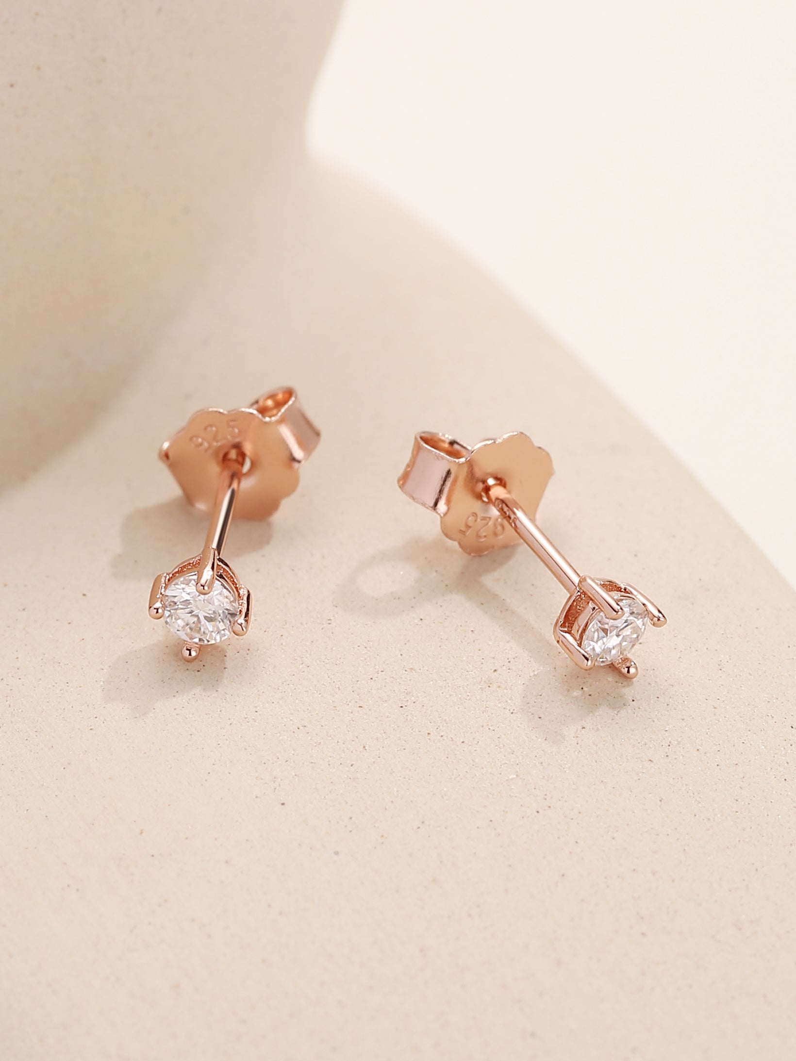 Elegant Moissanite Diamond Stud Earrings