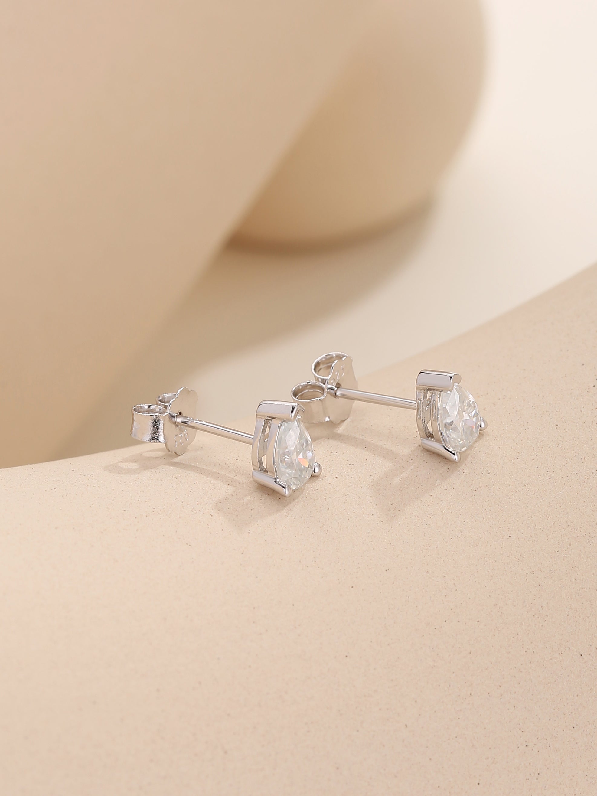 Pear Cut Diamond Earrings