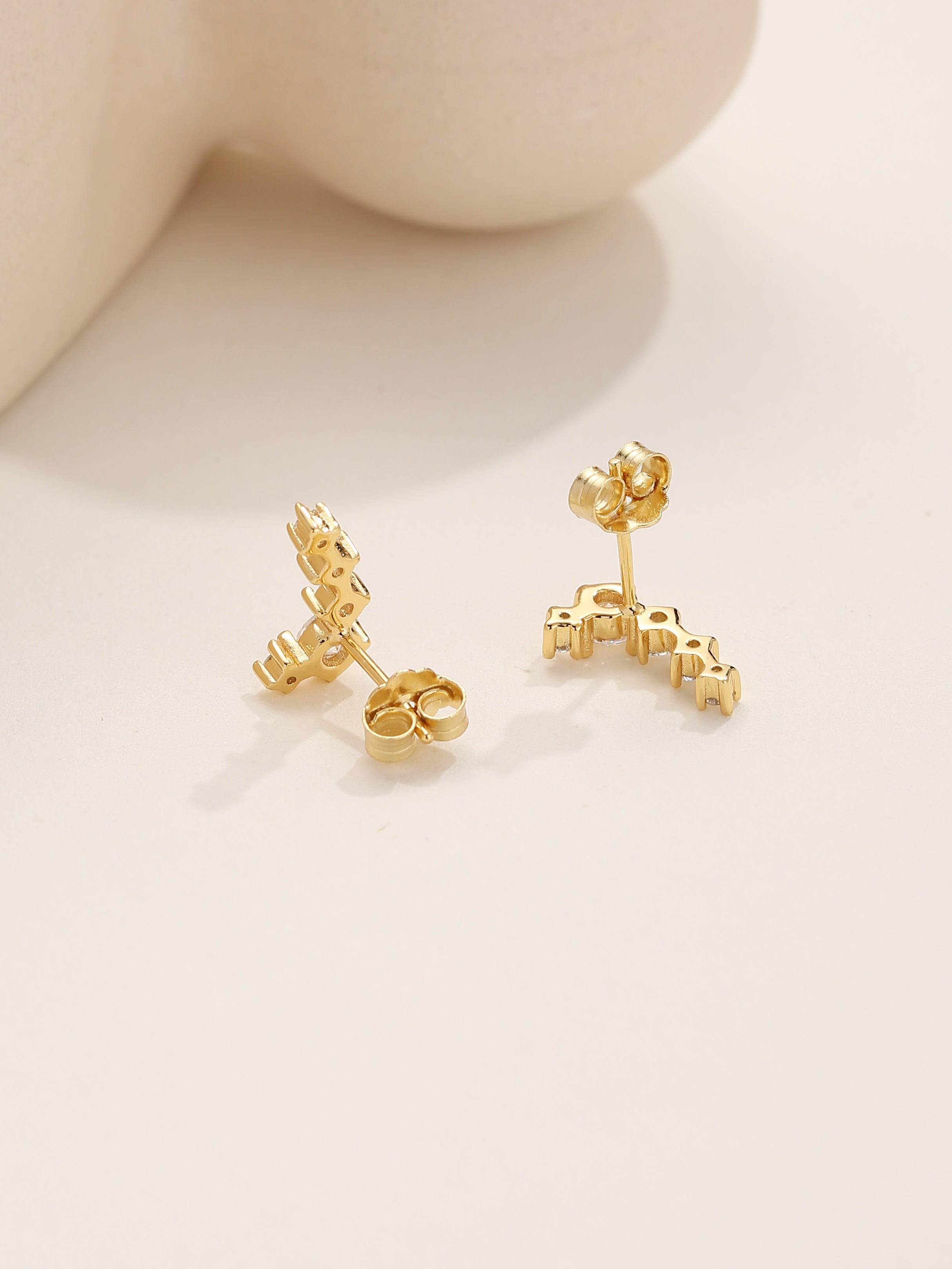 5 Stone Crawler Earrings