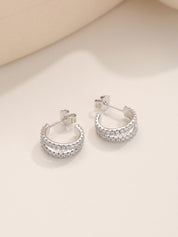 Double Row Diamond Earrings