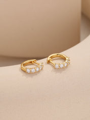 Iced out Moissanite Hoop Earring