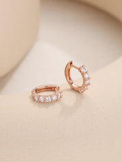 Iced out Moissanite Hoop Earring