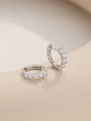 Iced out Moissanite Hoop Earring