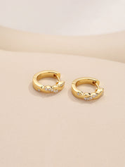 Diamond Twist Hoop Earrings