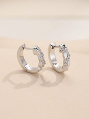 Diamond Twist Hoop Earrings