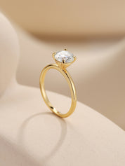 Solitaire Moissanite Diamond Ring