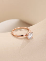 Solitaire Moissanite Diamond Ring