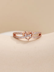 Infinity Cross Heart Ring