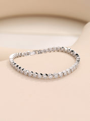 Hexagon Shape Moissanite Tennis Bracelet