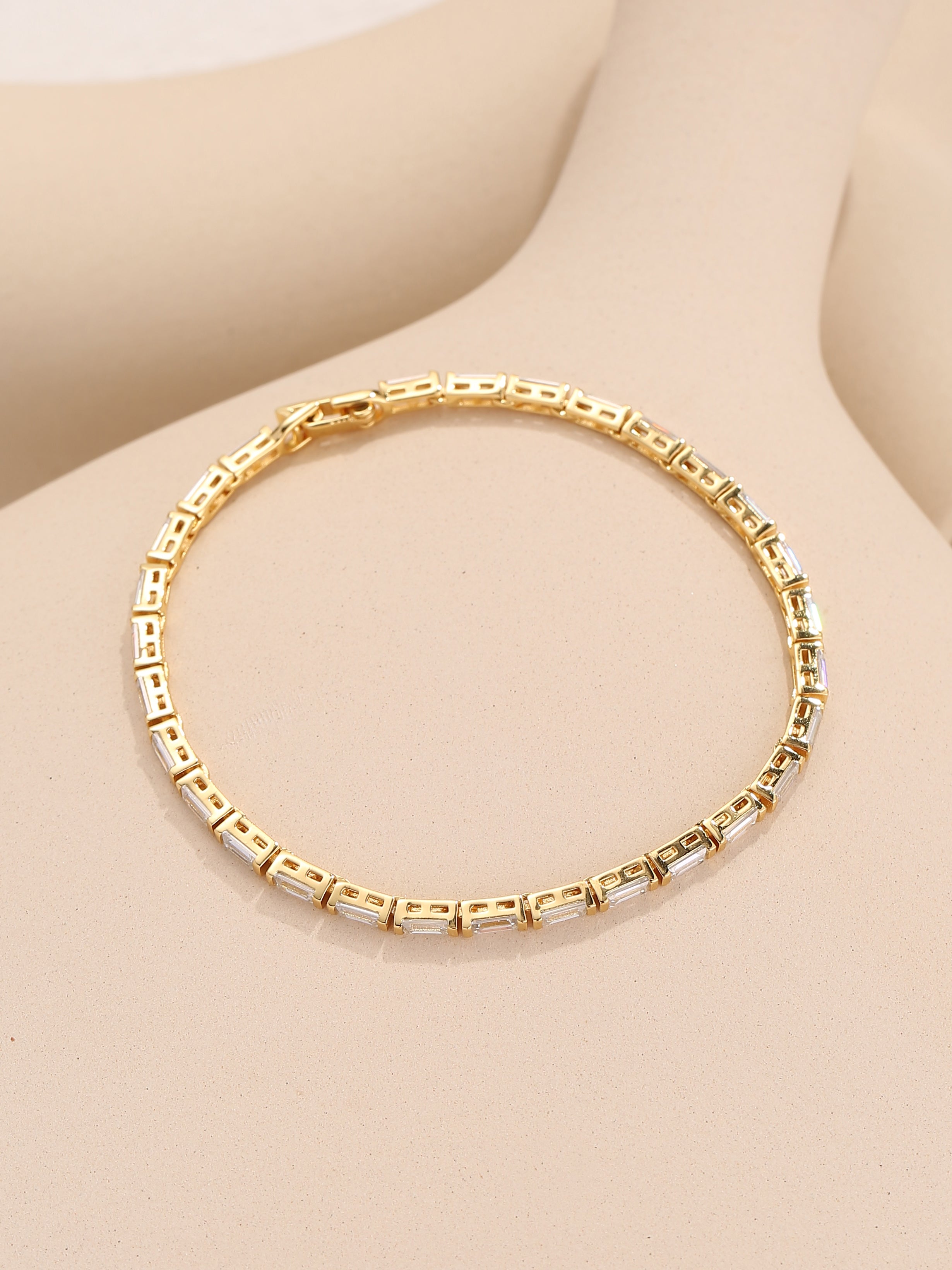 Baguette Cut Tennis Moissanite Bracelet