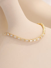 Baguette Cut Tennis Moissanite Bracelet