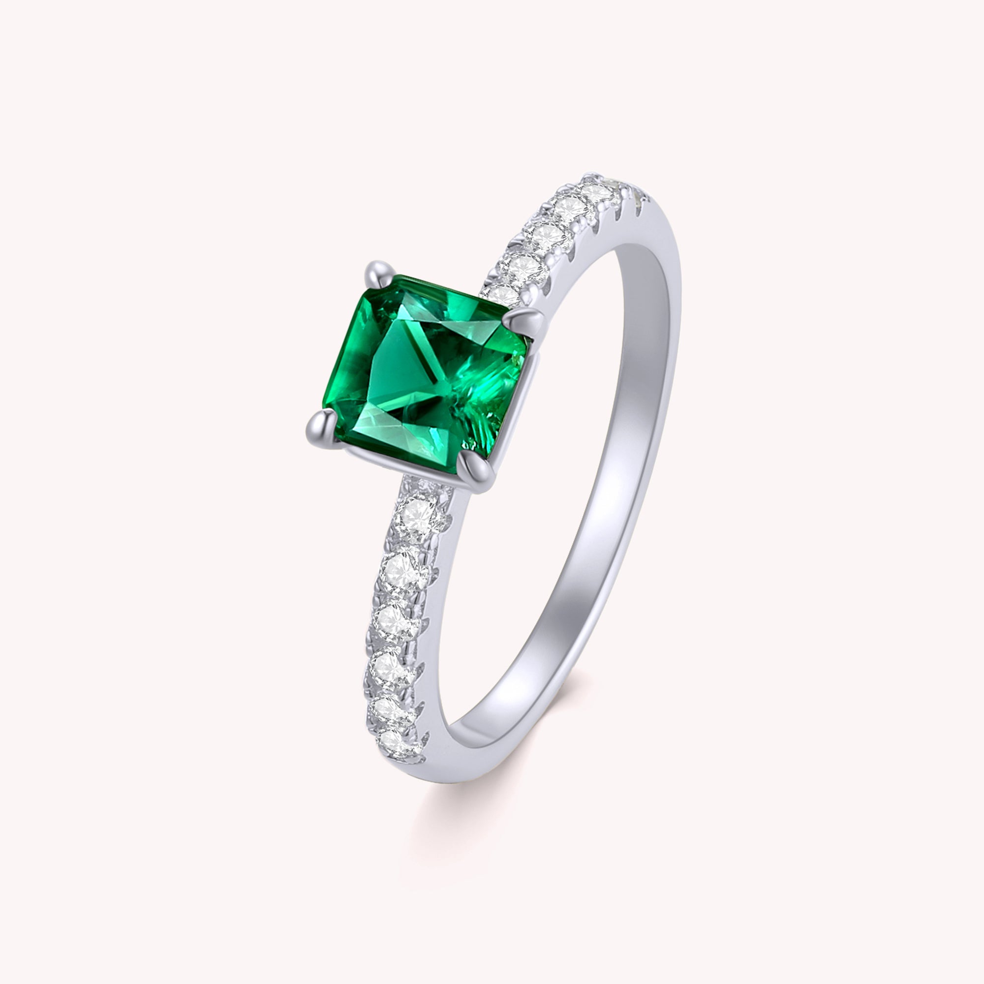 Ira Emerald Gemstone Petite Ring