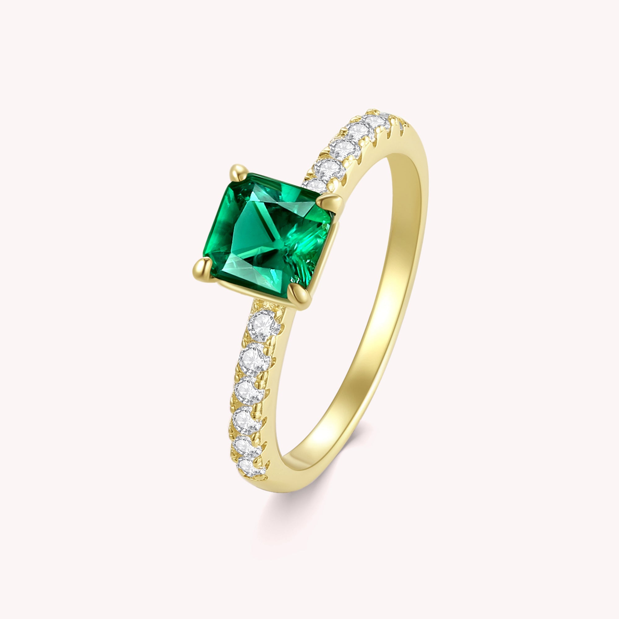 Ira Emerald Gemstone Petite Ring