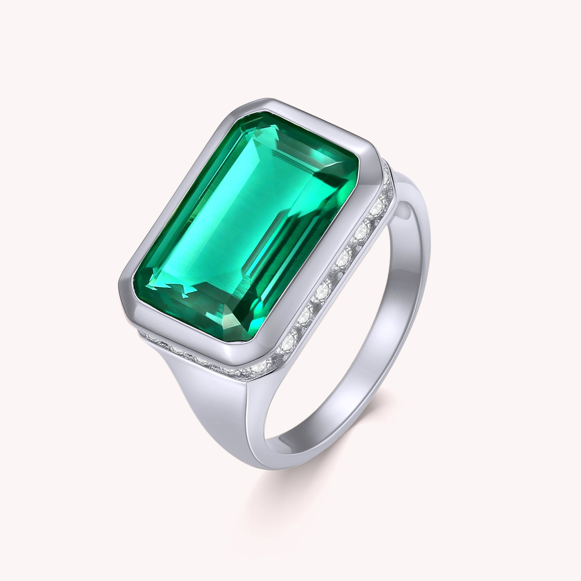 Dax Emerald Solitaire Engagement Ring